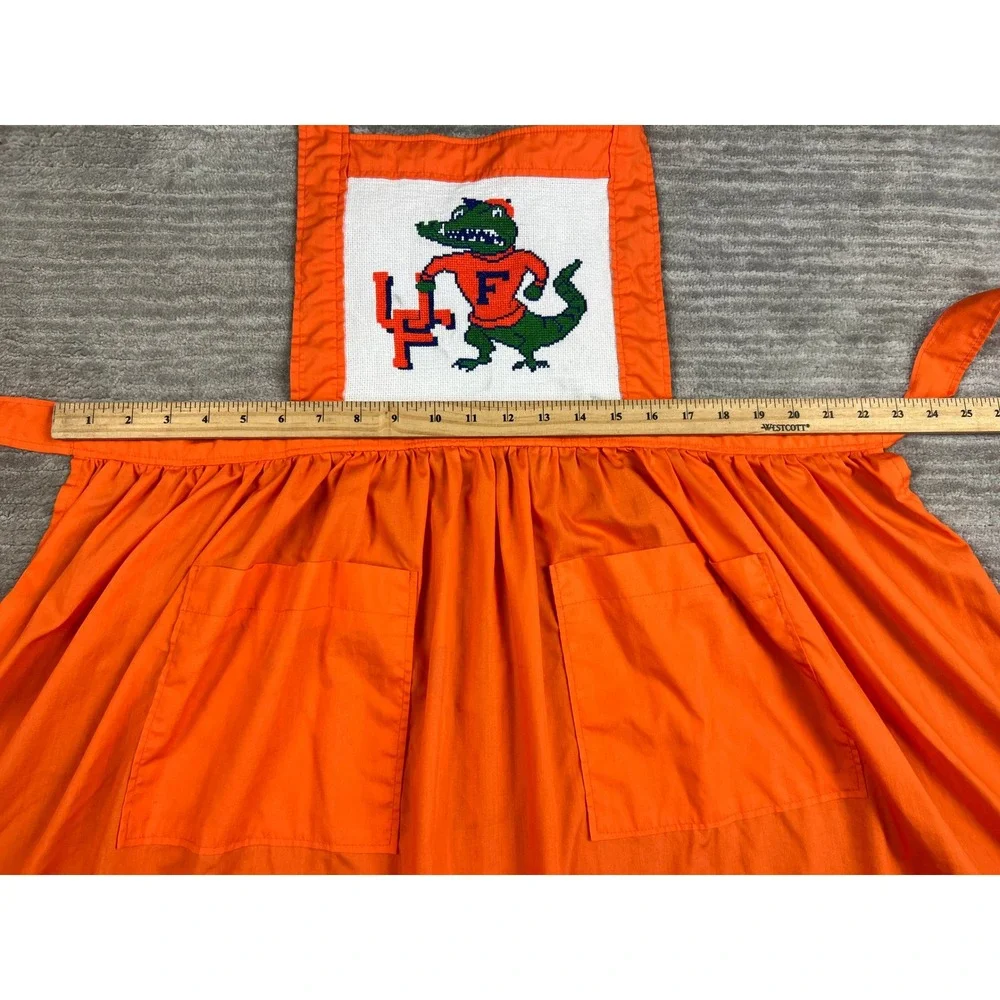 Donna Kinsey Apron Unisex One Size Orange Florida Gators Vintage Cross-stitch